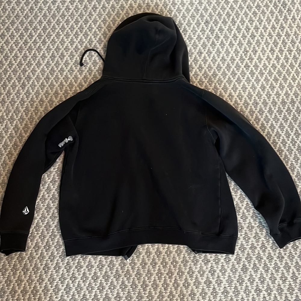 Volcom Hoodie Black Teal Zip Up - Picture 6 of 7